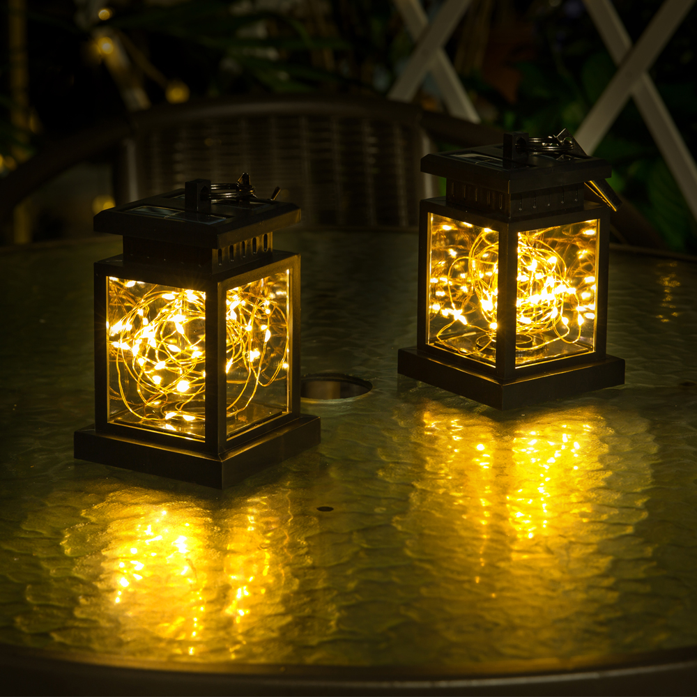 Solar LED light outdoor garden decoration hanging light Home yard hanging tree led garden night light landscape light 30PCS lamp bead intelligent light control warm white light view 2